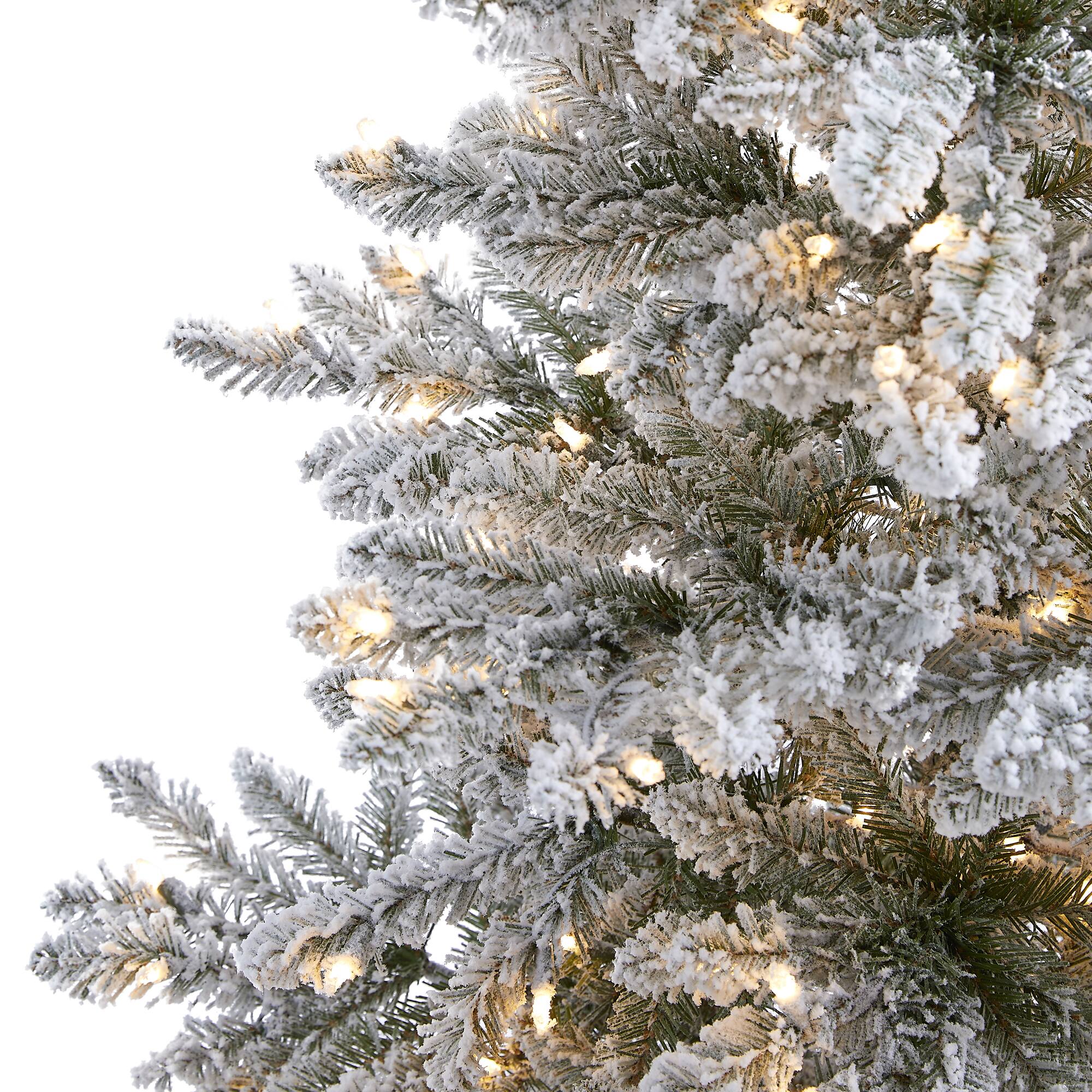 7ft. Pre-Lit West Virginia Spruce Artificial Christmas Tree, Clear LED Lights